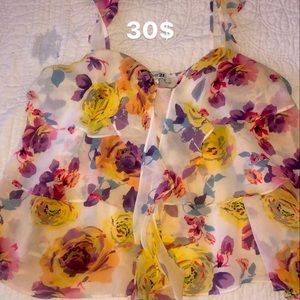 Beautiful sexy floral blouse .